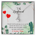 thumbnail image 1 of To My Girlfriend  I Thank God Alluring Ribbon Necklace Message Card, 1 of 20