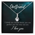 thumbnail image 1 of To My Girlfriend I Think You Should Know Alluring Ribbon Necklace Message Card, 1 of 20