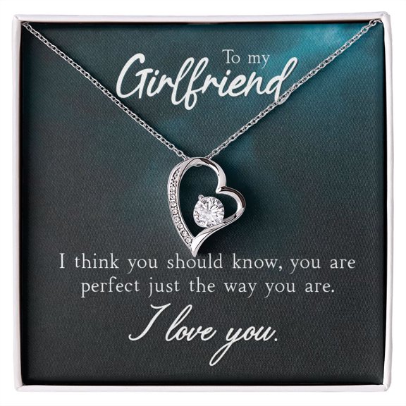 To My Girlfriend I Think You Should Know Forever Necklace w Message Card