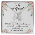 thumbnail image 1 of To My Girlfriend  Last Breath Alluring Ribbon Necklace Message Card, 1 of 20