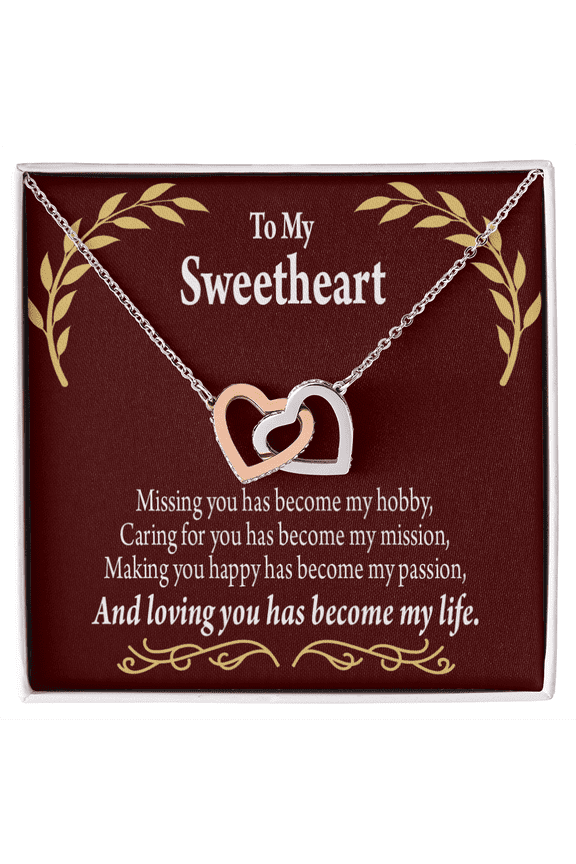 To My Girlfriend Making You Happy Become My Passion Inseparable Necklace