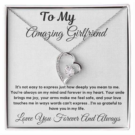 To My Girlfriend Necklace, Valentines Day Gift for Girlfriend, Gift For Her, Gift for Woman, Birthday Gift for Girlfriend, Anniversary Gift for Women