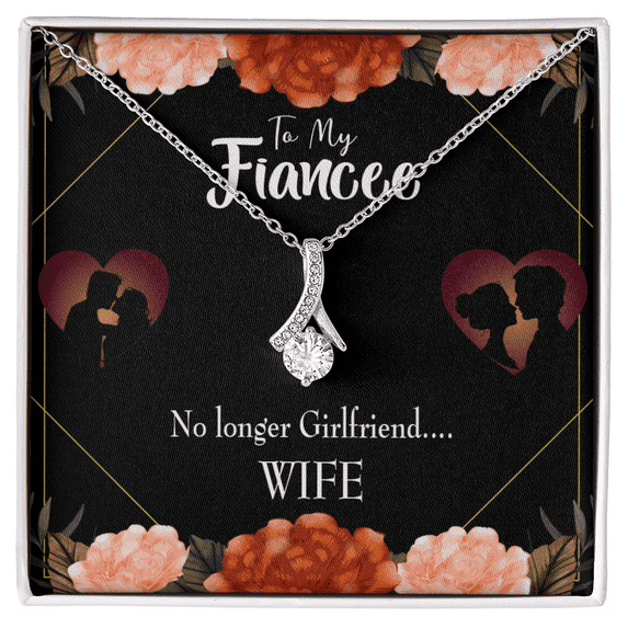 To My Girlfriend No Longer Alluring Ribbon Necklace Message Card