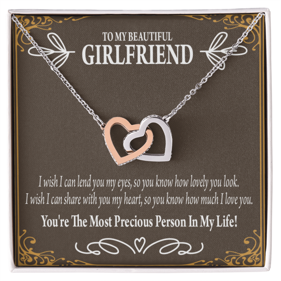 To My Girlfriend Precious Love Inseparable Necklace