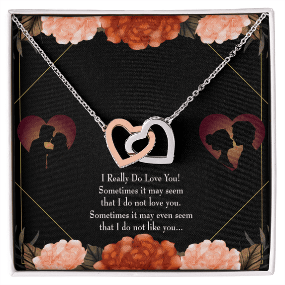 To My Girlfriend Really Love You English Inseparable Necklace