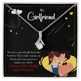 thumbnail image 1 of To My Girlfriend  Today & Forever Alluring Ribbon Necklace Message Card, 1 of 20