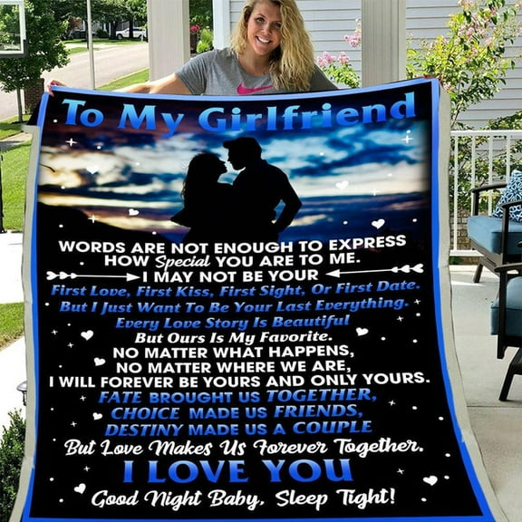 To My Girlfriend Words Are Not Enough To Express How Special You Are To Me Fleece Blanket