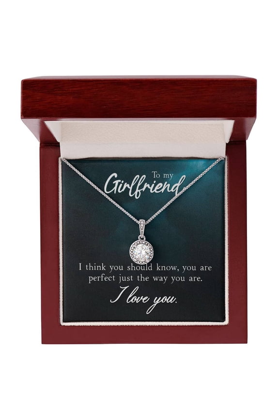 To My Girlfriend You Are Perfect Inspirational Jewelry Gift with Message Card Christmas Gift Box Luxury Box