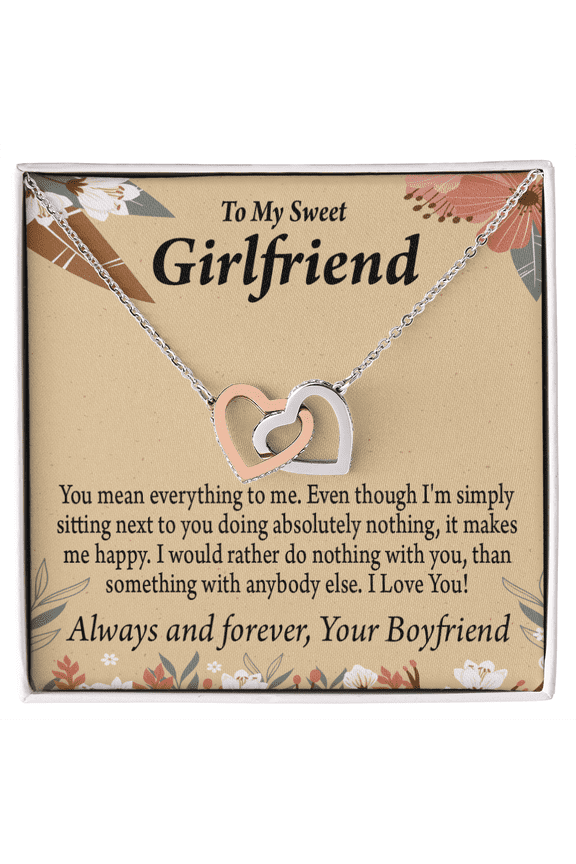 To My Girlfriend You Mean Everything To Me Inseparable Necklace