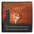 thumbnail image 1 of To My Girlfriend You are MY Life Forever Necklace w Message Card, 1 of 20