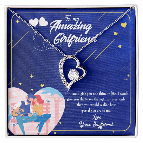 To My Girlfriend You are Special Forever Necklace w Message Card