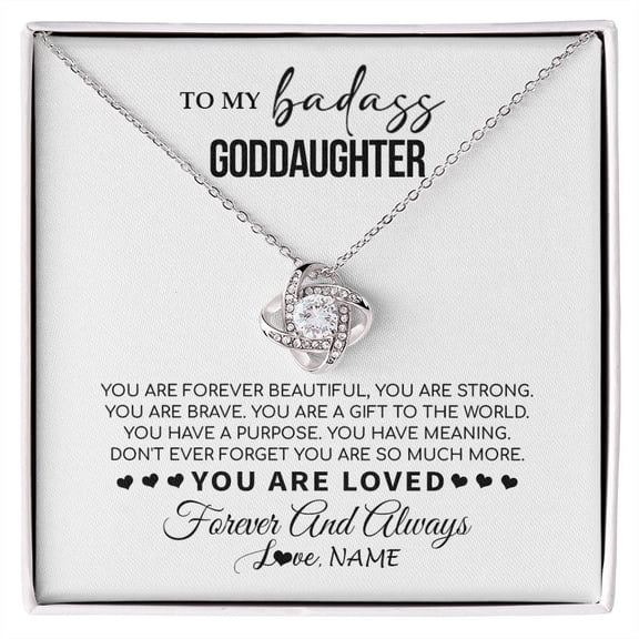 To My Goddaughter Necklace From Godmother You Are Forever Beautiful Goddaughter Birthday Graduation Christmas Customized Gift Box Message Card