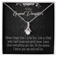 thumbnail image 1 of To My Granddaughter Always be Safe Alluring Ribbon Necklace Message Card, 1 of 20