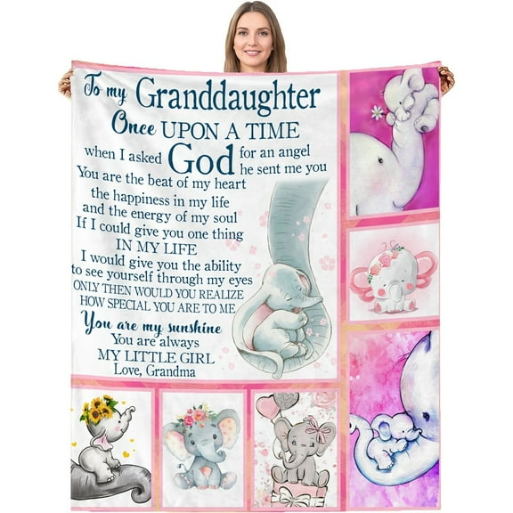 To My Granddaughter From Grandma: A Soft, Cozy Flannel Blanket for Cuddling Up On the Couch, Bed, or Sofa!