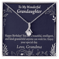 thumbnail image 1 of To My Granddaughter Granddaughter Birthday Alluring Ribbon Necklace Message Card, 1 of 20
