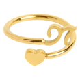 thumbnail image 1 of To My Granddaughter Initial Heart Ring Fashion Jewelry for Her Elegant Letter Charm, 1 of 9