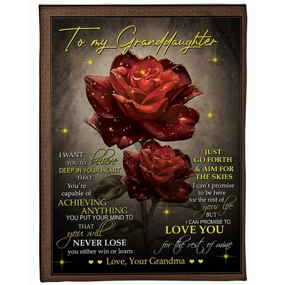 To My Granddaughter Love You For The Rest Of Mine Fleece Blanket Family Gift Granddaughter, 30x40in Fleece Blanket