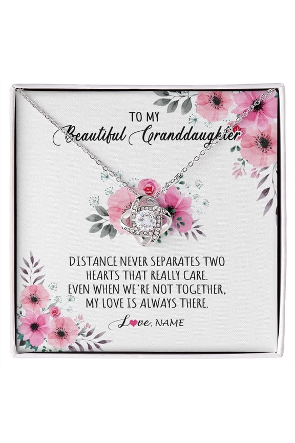 To My Granddaughter Necklace From Grandma Nana My Love Is Always There Granddaughter Birthday Customized Gift Box Message Card