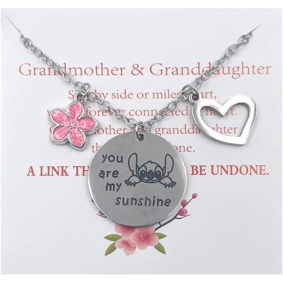 To My Granddaughter You are My Sunshine Necklace and Greeting Card Necklace from Grandma Jewelry Stuff Birthday Christmas New Year