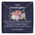 thumbnail image 1 of To My Granddaughter You're a Treasure Infinity Knot Necklace Message Card, 1 of 17