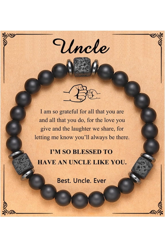 To My Husband, Boyfriend, Son, Grandson, Dad, Grandpa, Papa, Daddy, Brother, Man, Stepdad, Uncle, Nephew, Godfather Gifts, Elastic Rope Bracelet