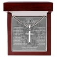 thumbnail image 1 of To My Husband - Cross Necklace - Cuban Link Chain with Artisan Cross, 1 of 5