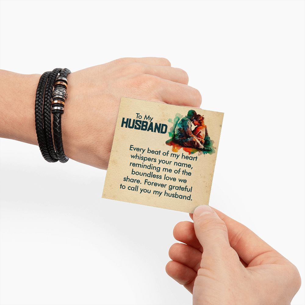 To My Husband Every Beat Love You Forever Bracelet
