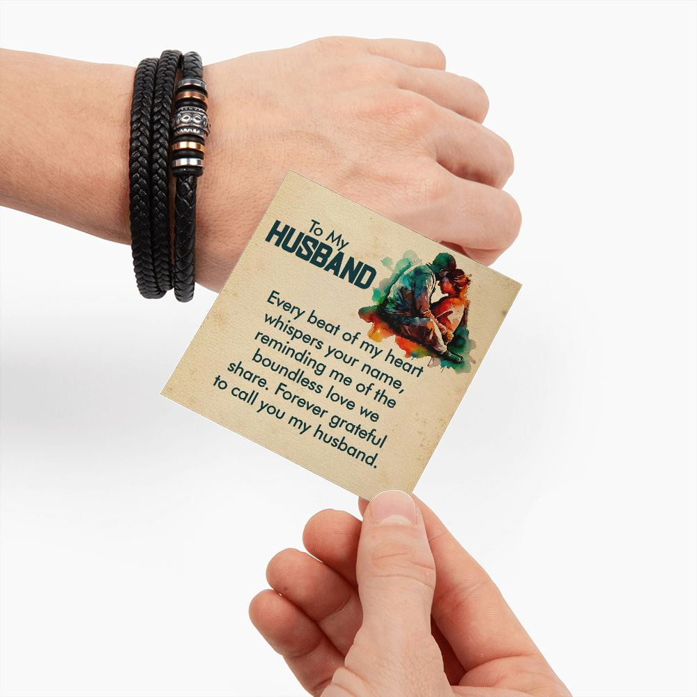 To My Husband Every Beat Love You Forever Bracelet