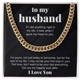 thumbnail image 1 of To My Husband Gift I am Yours Cuban Link Chain Necklace, 1 of 6