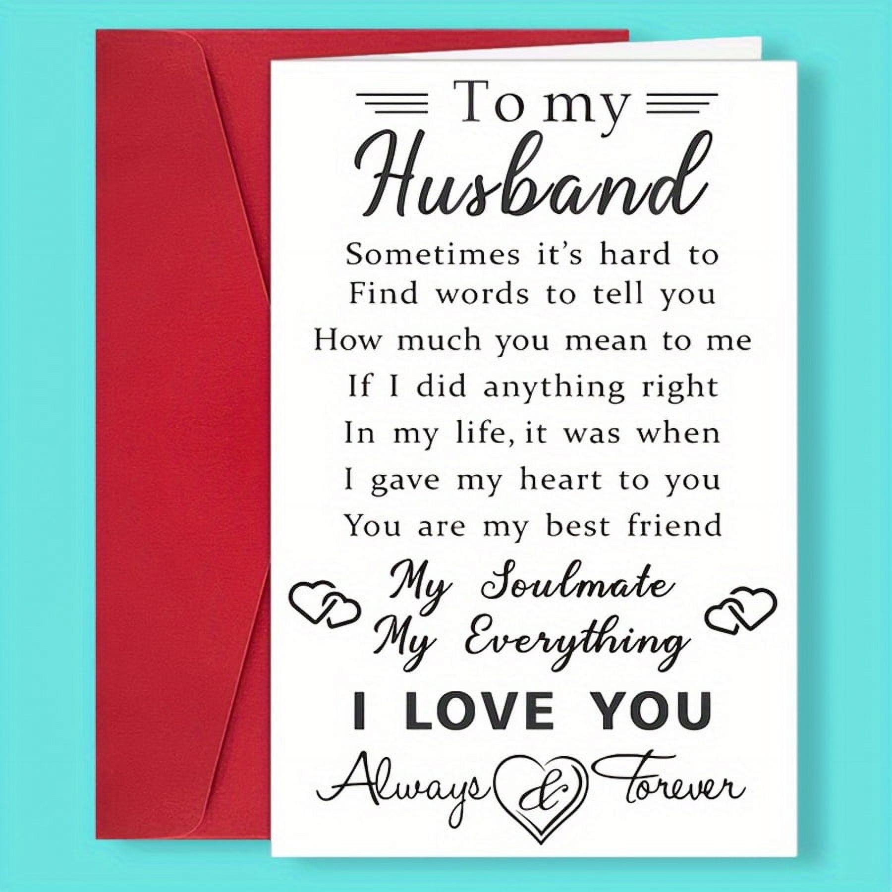To My Husband Love Card - Heartfelt Sentiment for Anniversary, Birthday ...