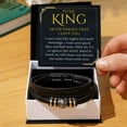 thumbnail image 1 of To My King, We Will Chase Our Dreams, To Him From Her I Love You Men's Bracelet, 1 of 7