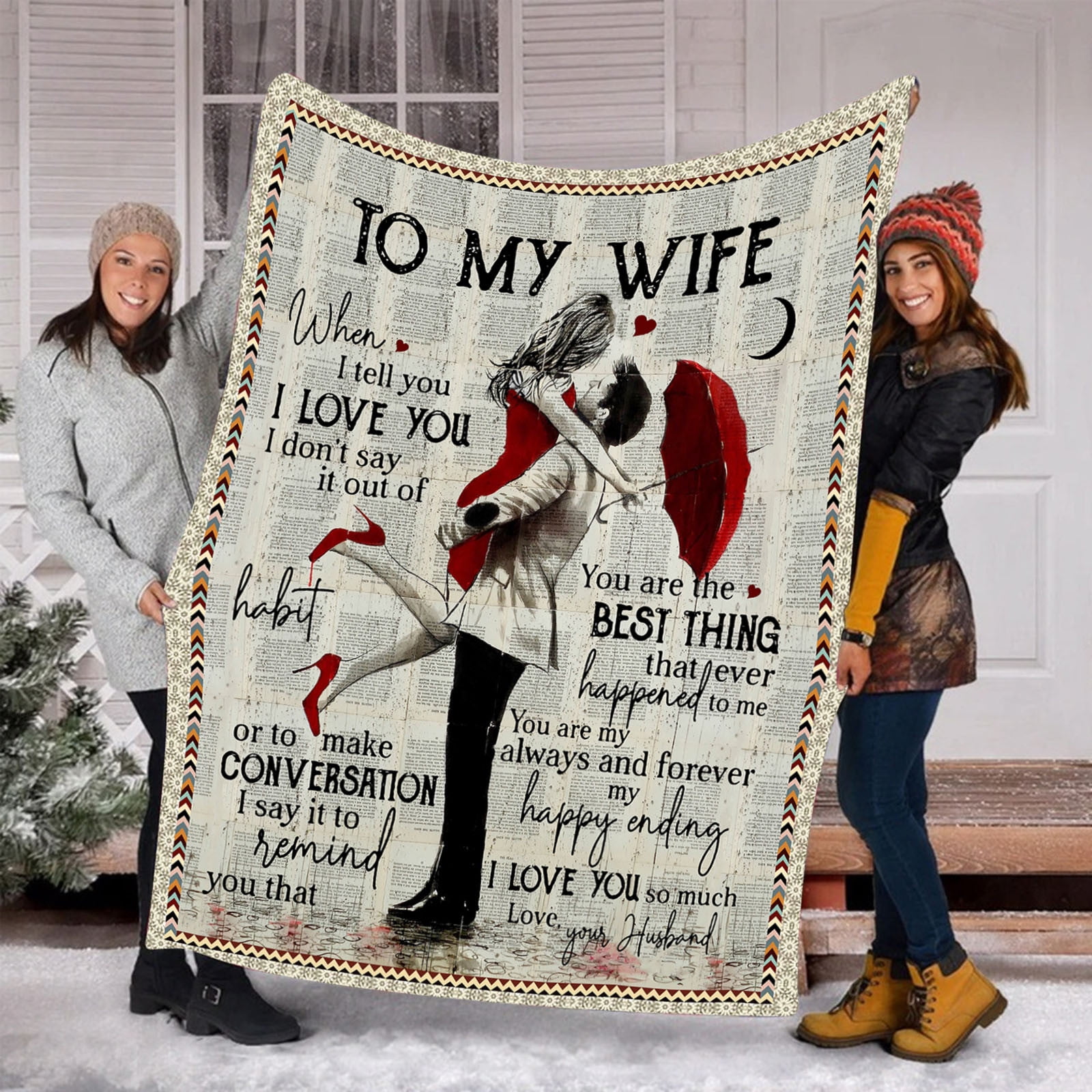 To My Love Blanket Anniversary Birthday For Spouse From Husband