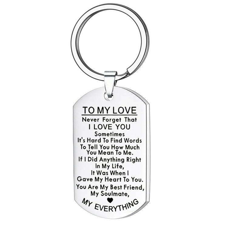 To My WIFE I Love You Keyring Ladies Gift Valentines Present - Foto 6