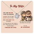 thumbnail image 1 of To My Love Necklace, Wife From Husband Wedding Anniversary Birthday Wife, I Love You Jewelry With Message Card & Box #1462, White Love Knot Necklace, 1 of 6