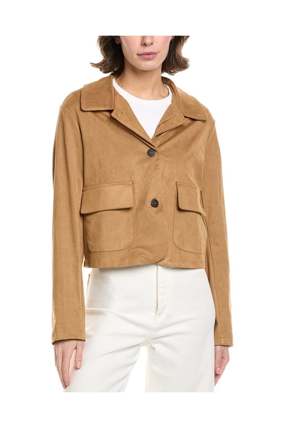 womens Casual Jacket, m, Brown