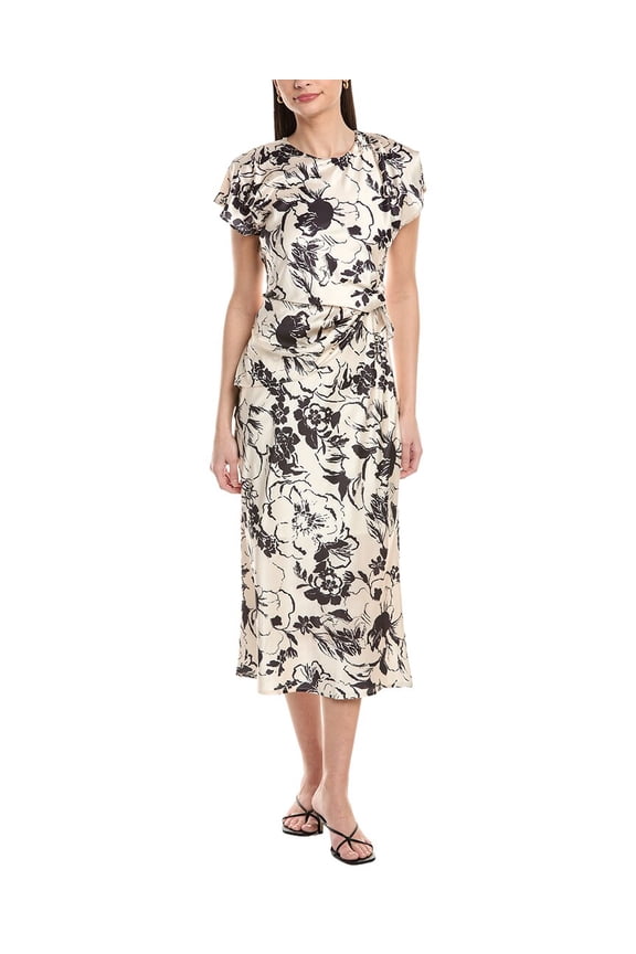 womens Maxi Dress, l, Tan