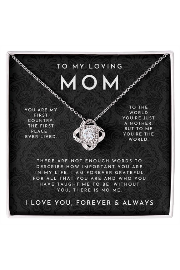 To My Loving Mom Necklace A Meaningful Necklace Perfect For Anniversaries Birthdays Valentine Version 474, White Love Knot Necklace