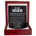 thumbnail image 1 of To My Man I Couldn't Imagine My Life Without You Men's Cross Bracelet, 1 of 10