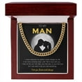 thumbnail image 1 of To My Man - I Want To Be Your Last Everything, Cuban Link Chain, Stainless Steel or Yellow Gold, Message Card & Gift Box, 1 of 5