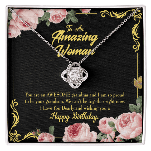 To My Mom Birthday Message Happy Birthday Mom From Daughter Infinity Knot Necklace Message Card