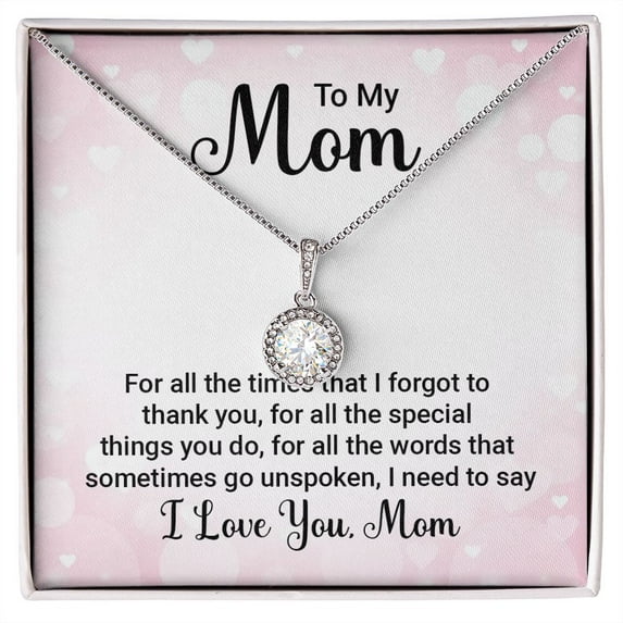 To My Mom For All The Times Eternal Hope Necklace Message Card