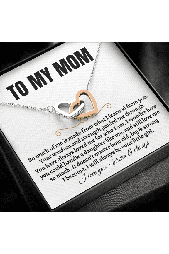 To My Mom, Interlocked Hearts Set, Multi Interlocking Heart Necklace