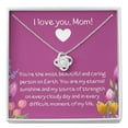 thumbnail image 1 of To My Mom Love Knot Necklace, Thank You Gift To Mom, Jewelry From Son Daughter, Cubic Zirconia Love Knot Pendant ,Love Knot Mother Necklace, Necklaces with Meaningful Messages Card Inside, 1 of 6