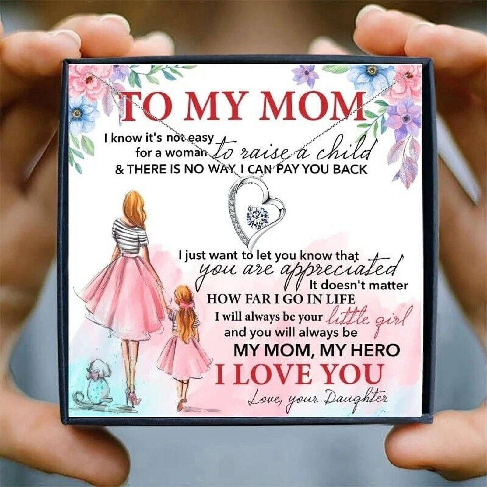 TRENDY HOME TROUVE To My Mom Necklace, I Love You Mom from Daughter Birthday Gift for Mama
