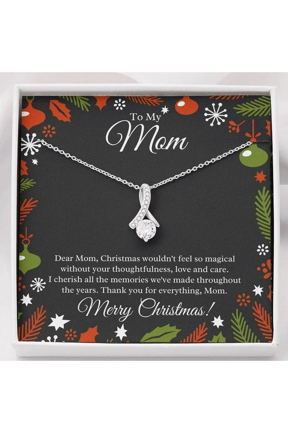 To My Mom Necklace, Sentimental Christmas Gift For Mom, Thoughtful Necklace, Christmas Gift Box