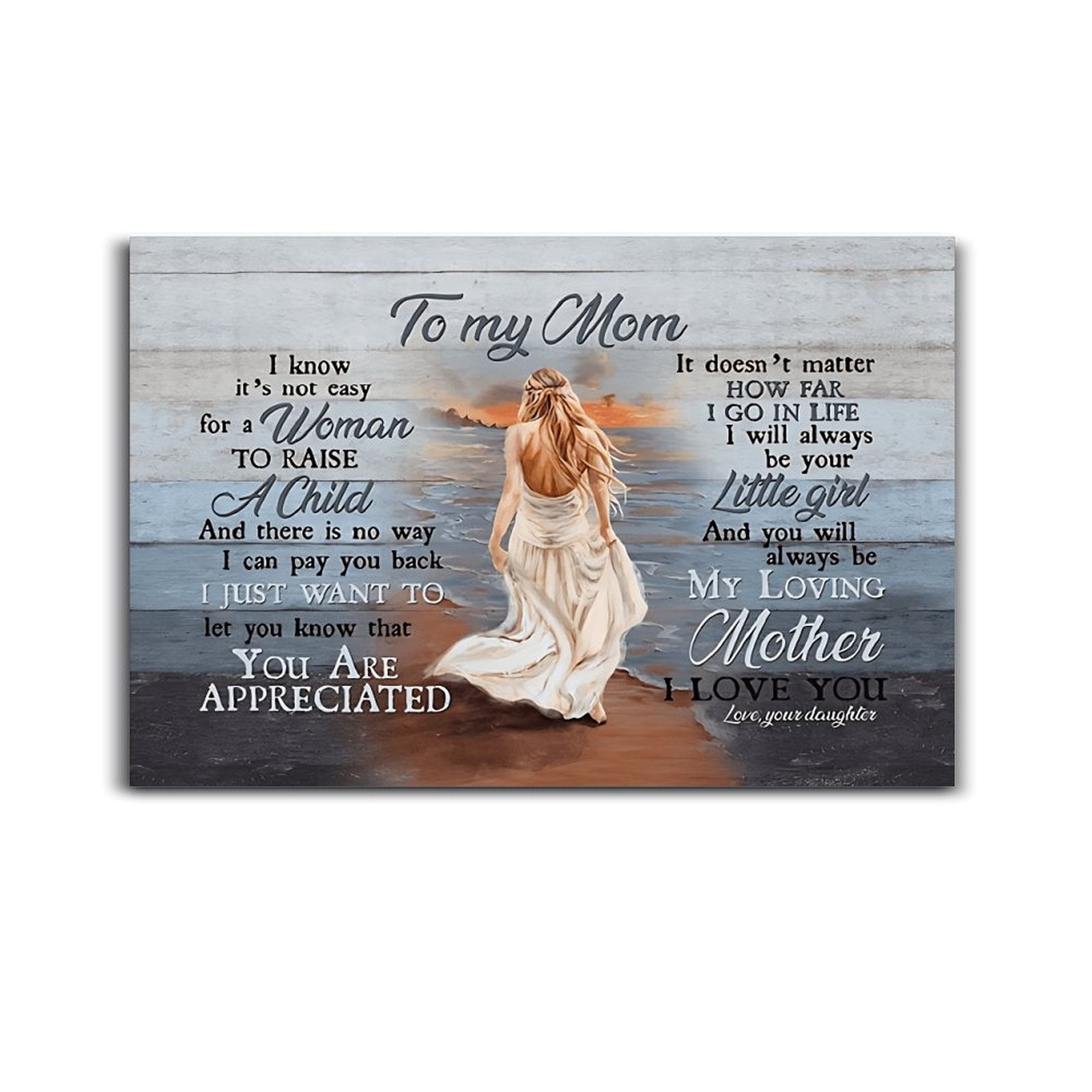 Sentimental Posters To My Mom Sentimental Painting Poster Great Wall Art for Home Decor ...