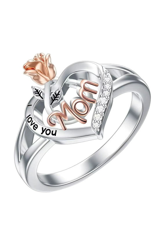 To My Mom To Big Rings My Daughter Love Rhinestone Rings Men Ring Mom and Daughter Ring Set Rhinestone Ring Rose Love Anime Ring Rhinestone Ring