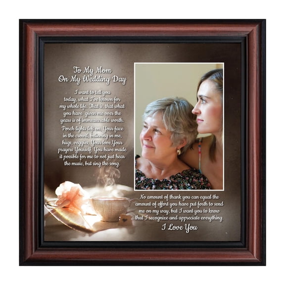 Mother of the Bride Picture Frame, To My Mom Wedding Gift
