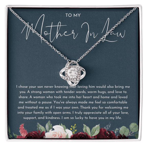 To My Mother In Law - Love Knot Necklace Standard Box
