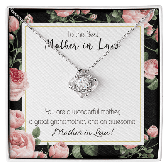 To My Mother-in-Law Awesome Mother-in-Law Infinity Knot Necklace Message Card